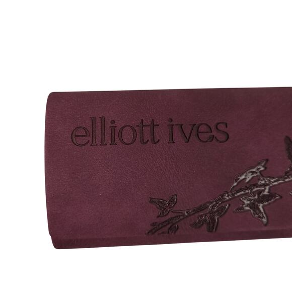 Elliott Ives Snapdragon Lipstick Red & Gold Eyeglass Frames 52-17-140 w/ Case
